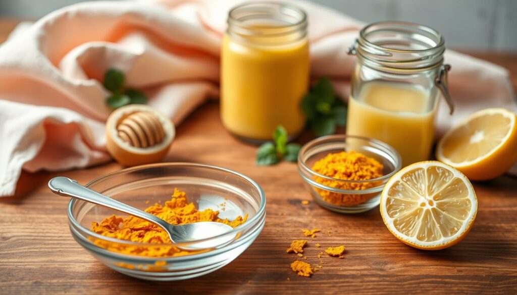 DIY turmeric face wash ingredients
