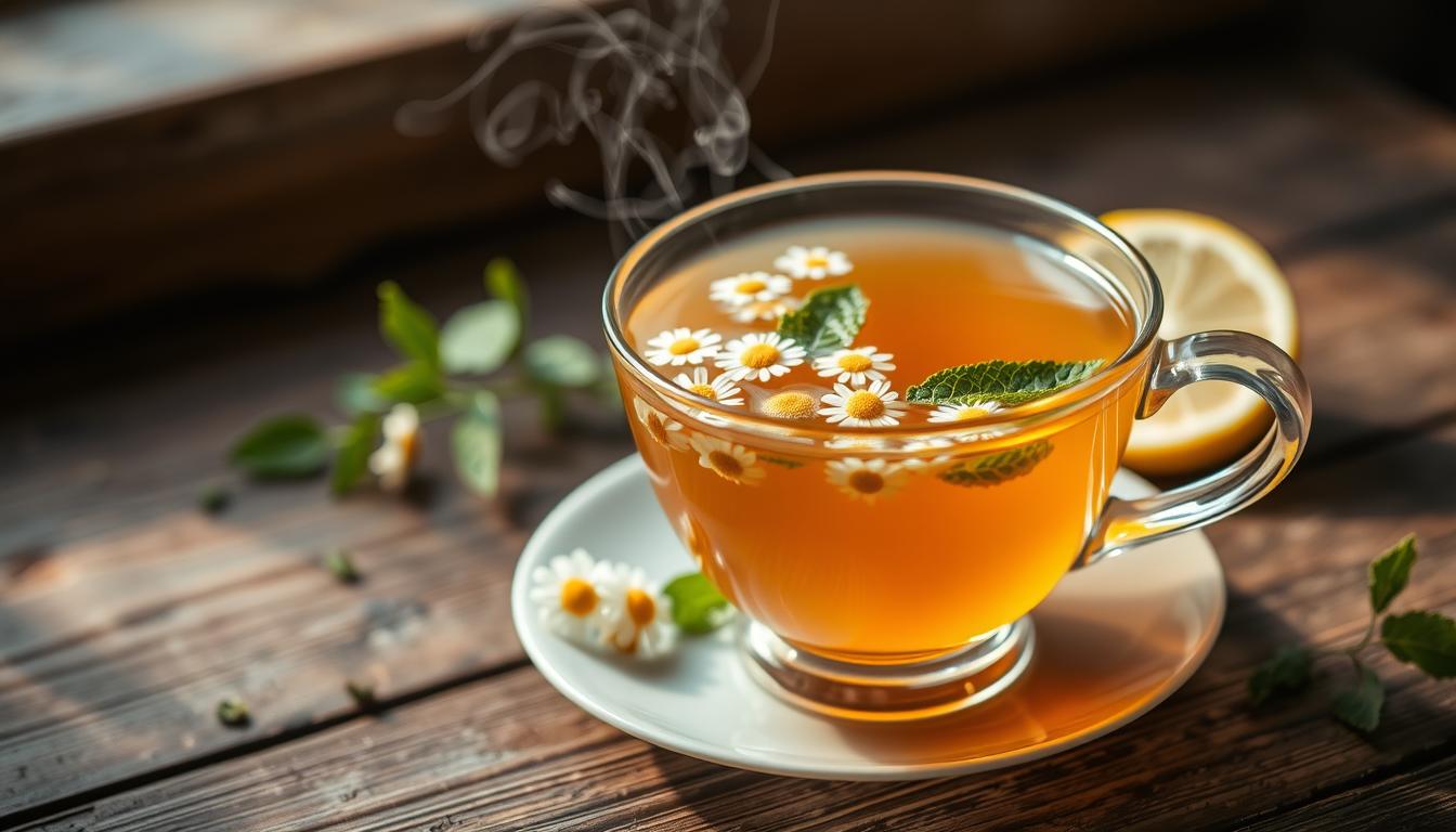 chamomile mint blossom tea