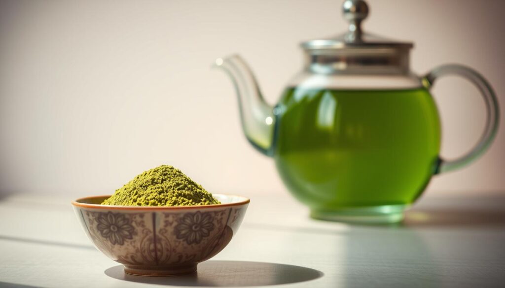 difference between matcha and green tea matcha vs green tea comparison showing powder and leaves