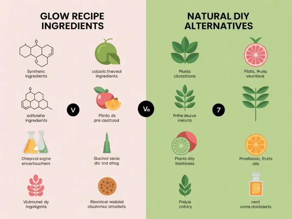 glow recipe synthetic ingredients vs natural botanical alternatives